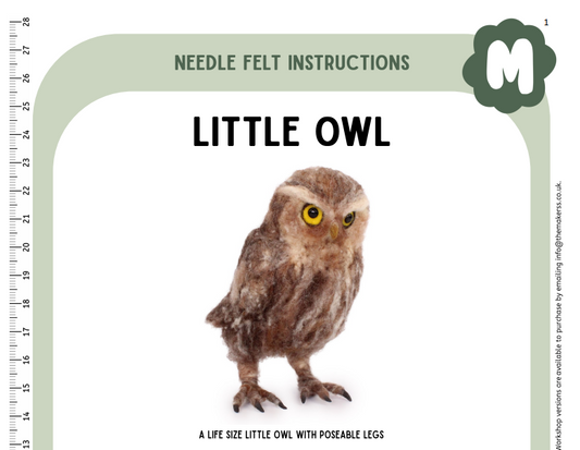 Little Owl (life size) Instructions PDF - The Makerss
