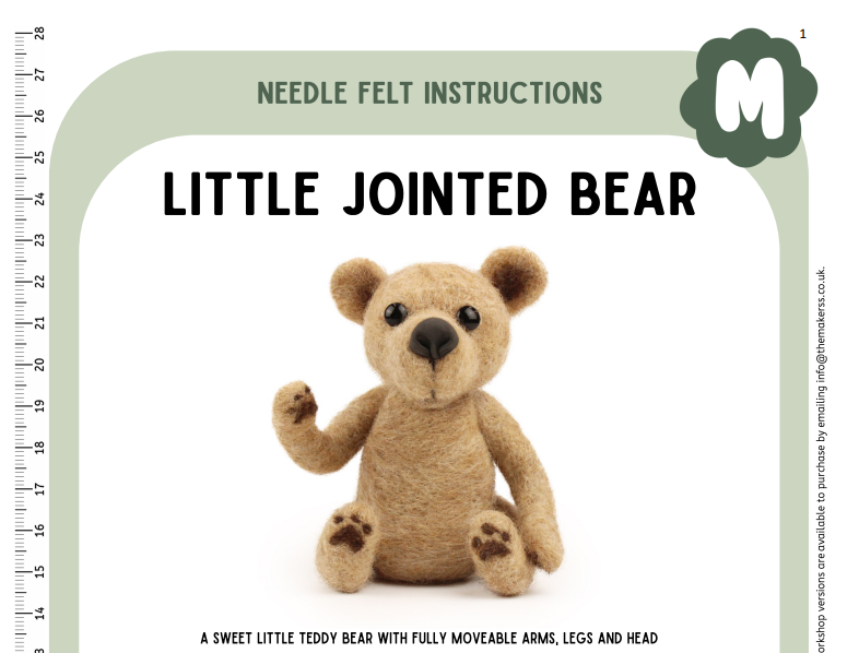 Little Jointed Vintage Bear Instructions PDF - The Makerss