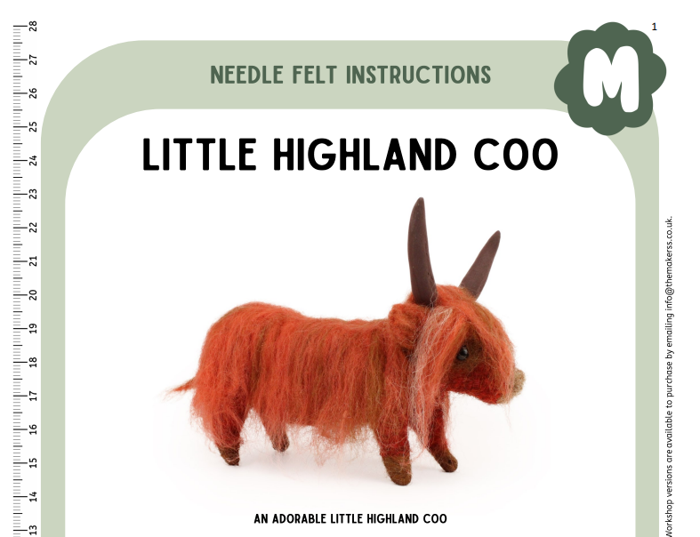 FLOCK Little Highland Coo Instructions PDF - The Makerss