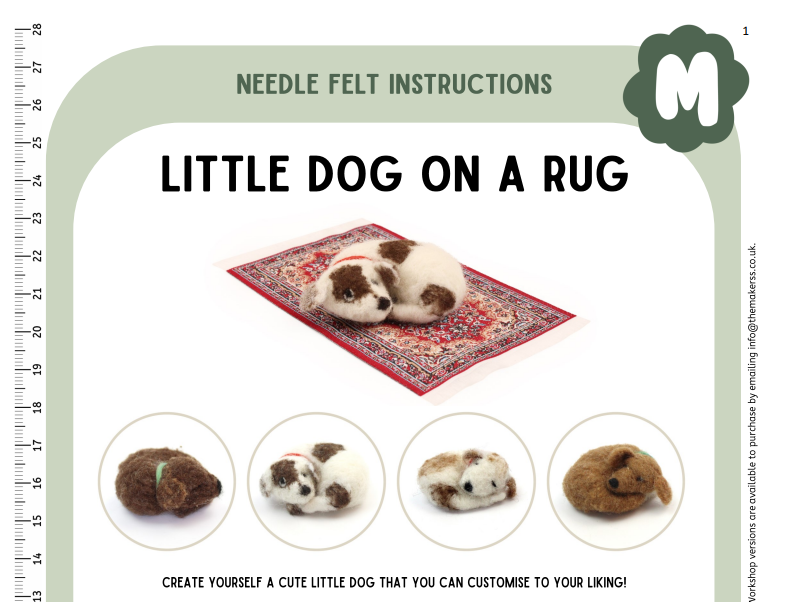 Little Dog on Rug Instructions PDF - The Makerss