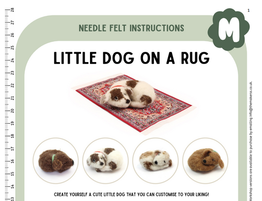 Little Dog on Rug Instructions PDF - The Makerss