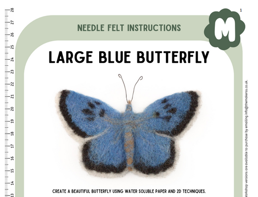Large Blue Butterfly Instructions PDF - The Makerss