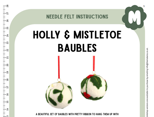 Holly and Mistletoe Instructions PDF - The Makerss