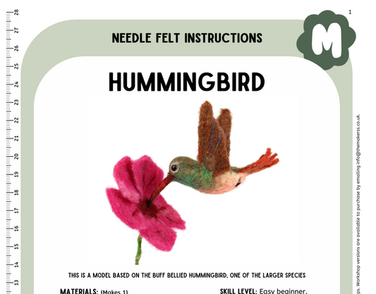 Hummingbird Instructions PDF - The Makerss
