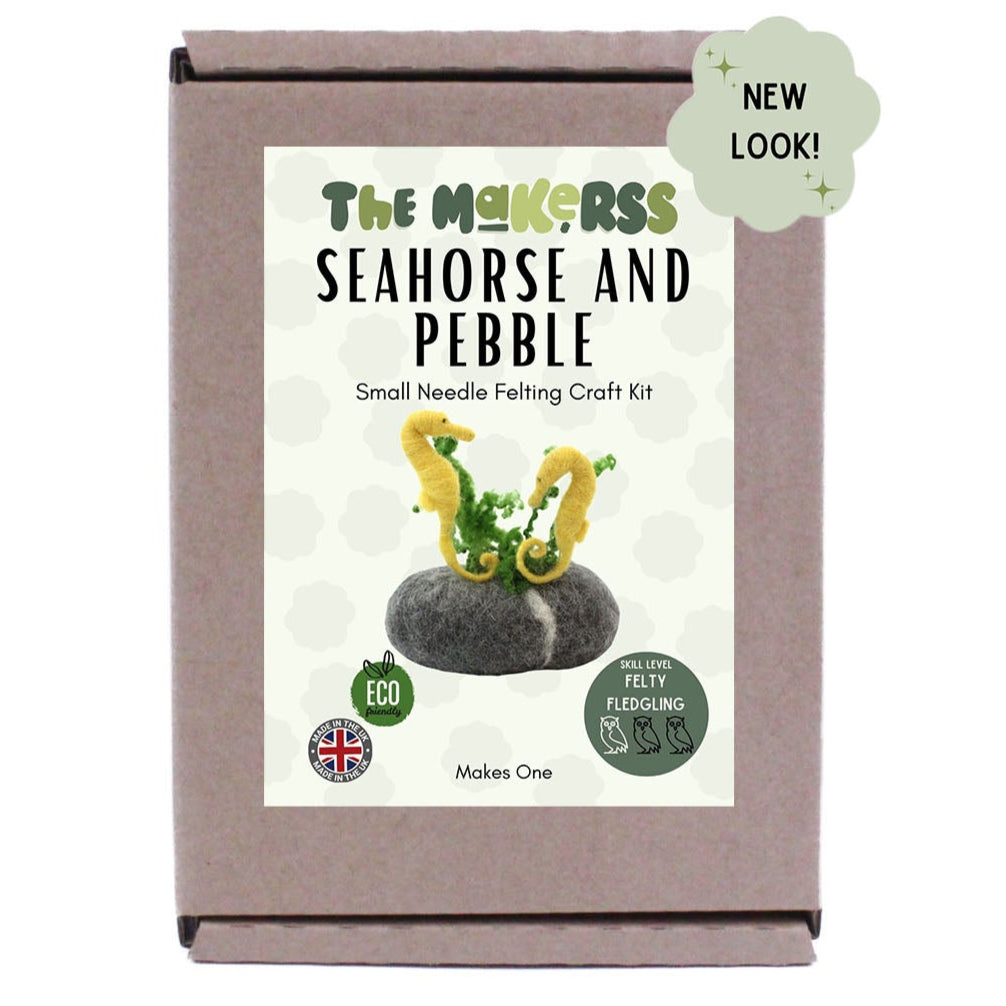 Seahorse and Pebble Small Needle Felt Kit (NEW for 2024) - The Makerss