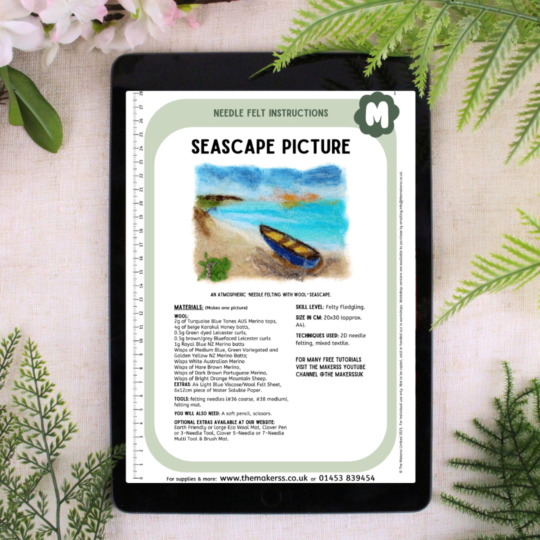 Seascape Picture Needle Felt Kit - The Makerss