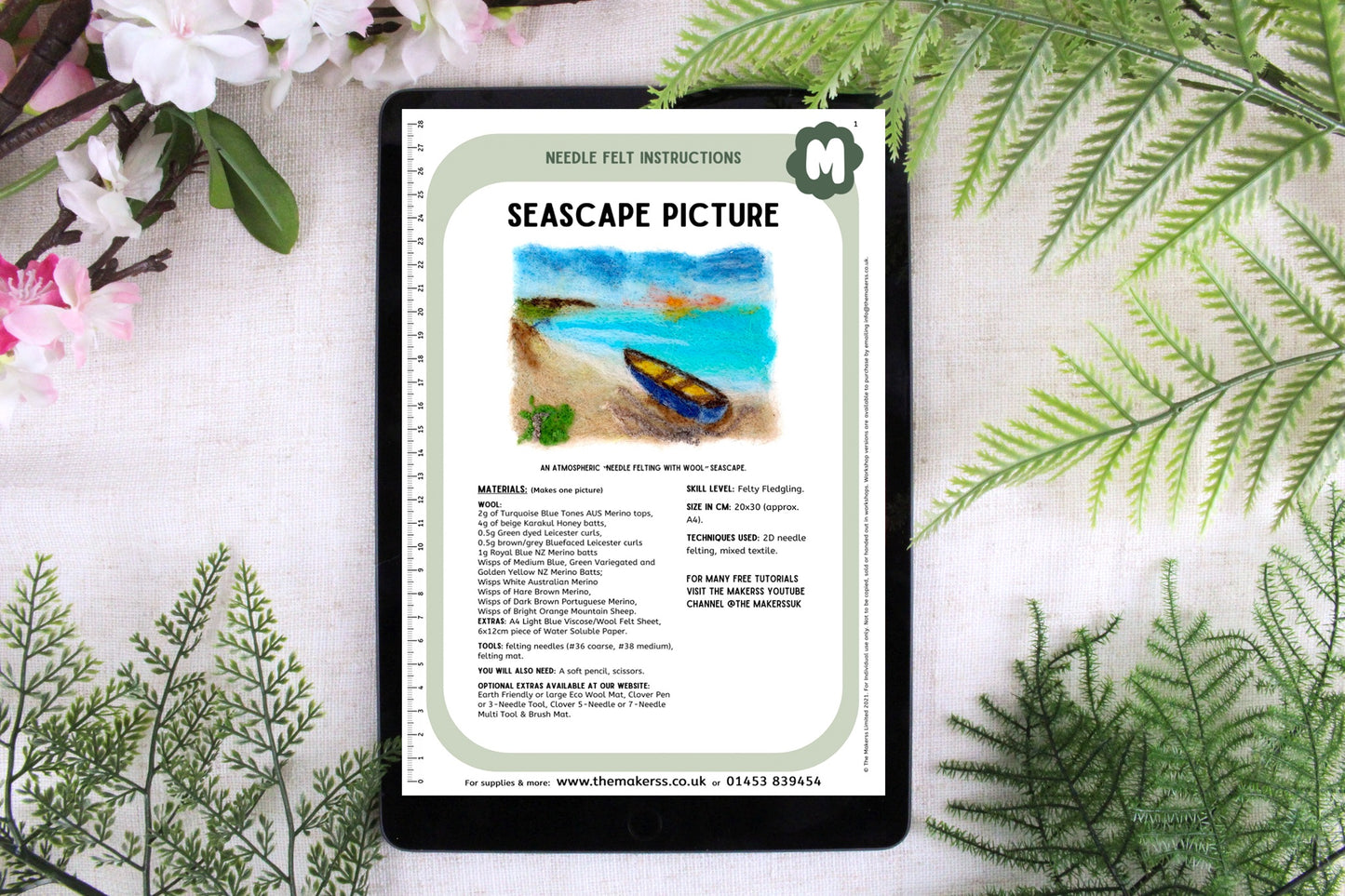 Seascape Picture Needle Felt Kit - The Makerss