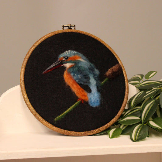 Semi 3D Kingfisher Picture Needle Felt Workshop  with Artist Agnese Davies