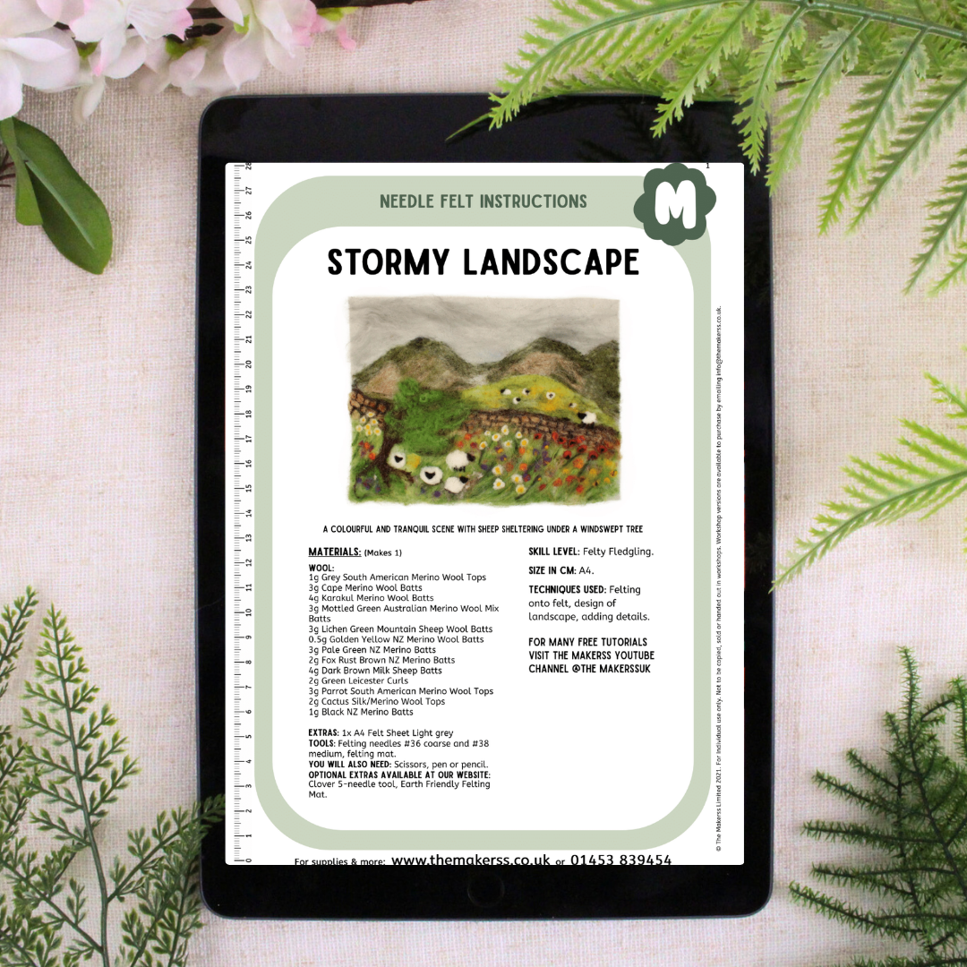 Stormy Landscape Needle Felt Kit - The Makerss