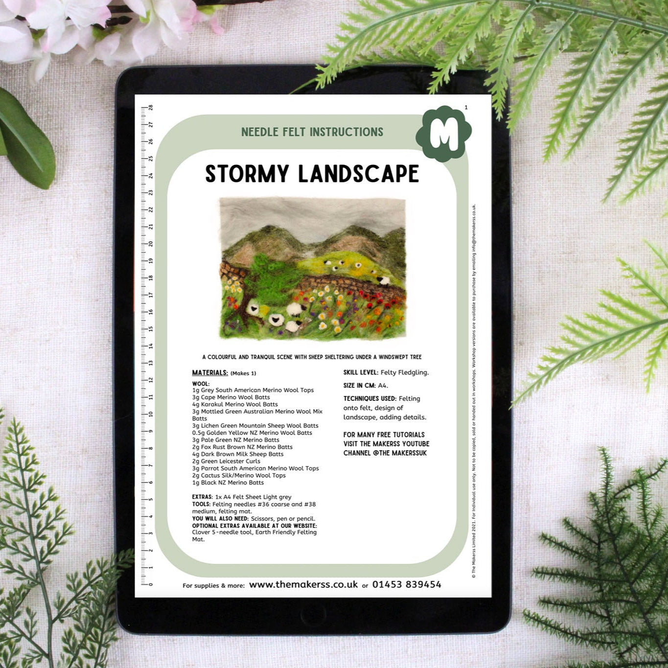 Stormy Landscape Needle Felt Kit - The Makerss