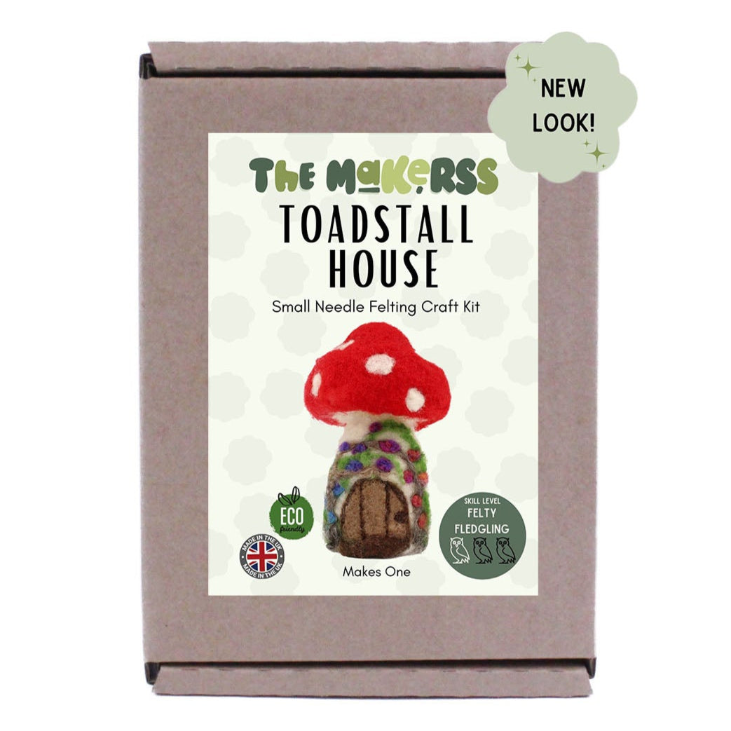 Small Toadstool House Small Needle Felt Kit - The Makerss
