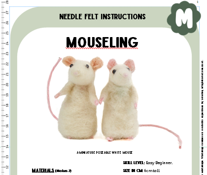 White Mouseling Instructions PDF - The Makerss