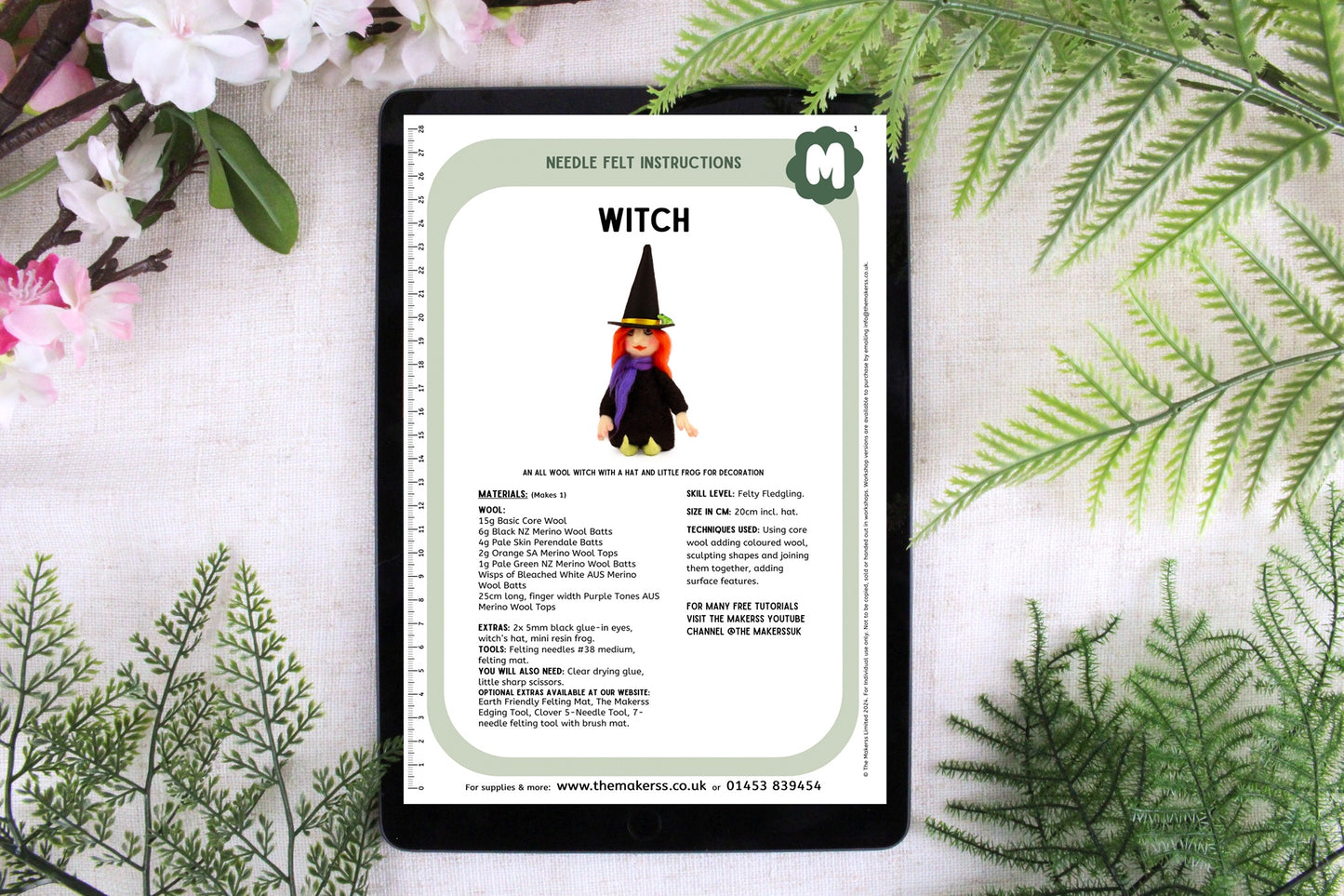 Witch Small Needle Felt Kit - The Makerss