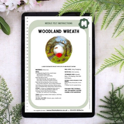 Woodland Wreath Needle Felt Kit - The Makerss