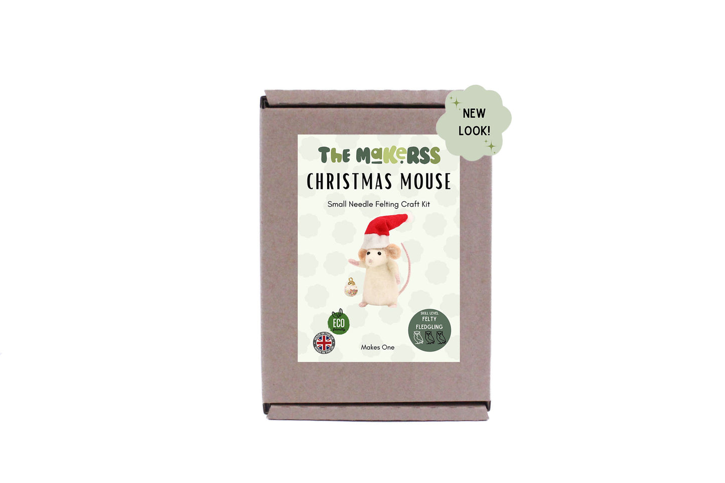 Christmas Mouse Small Needle Felt Kit - The Makerss
