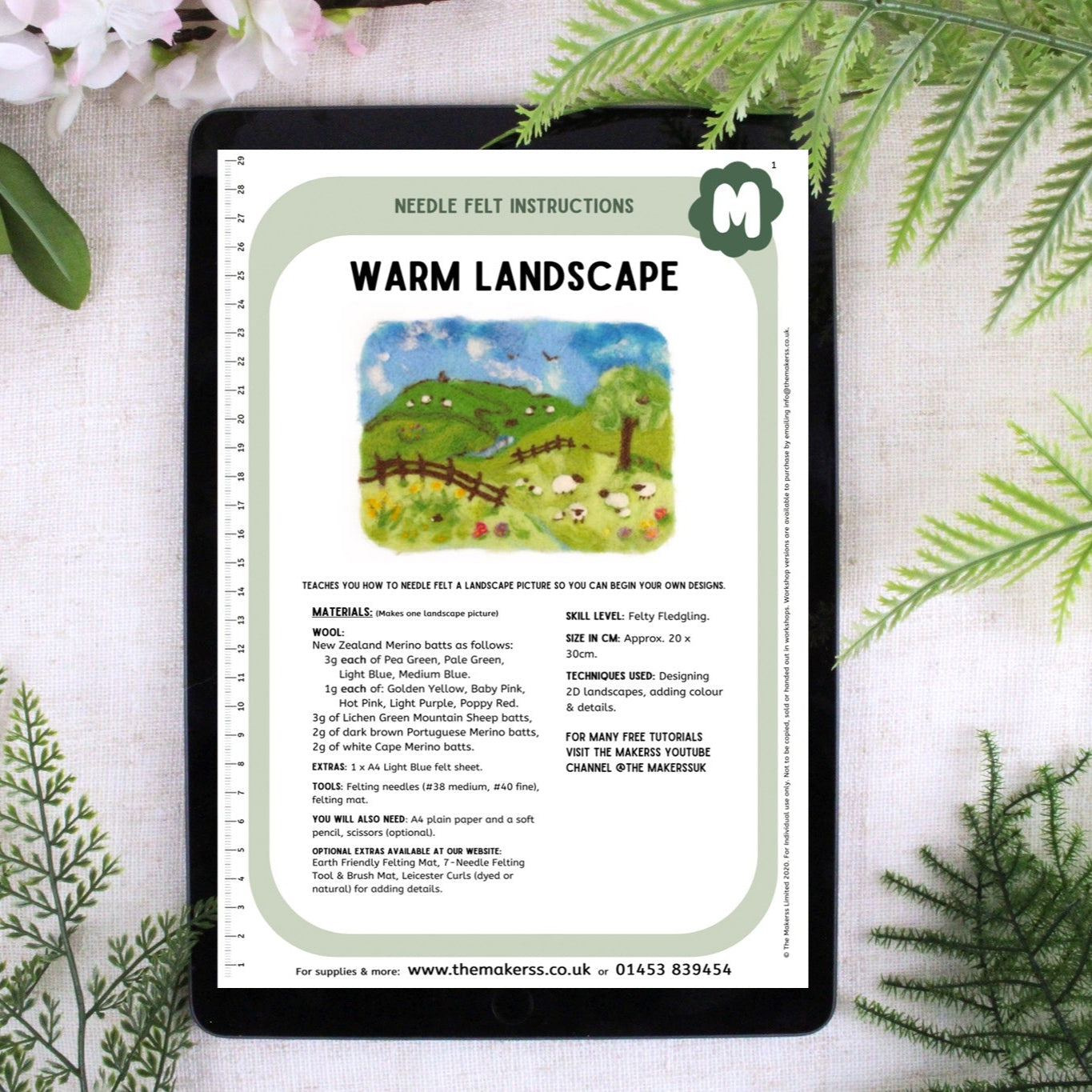 Warm Landscape Needle Felt Kit - The Makerss
