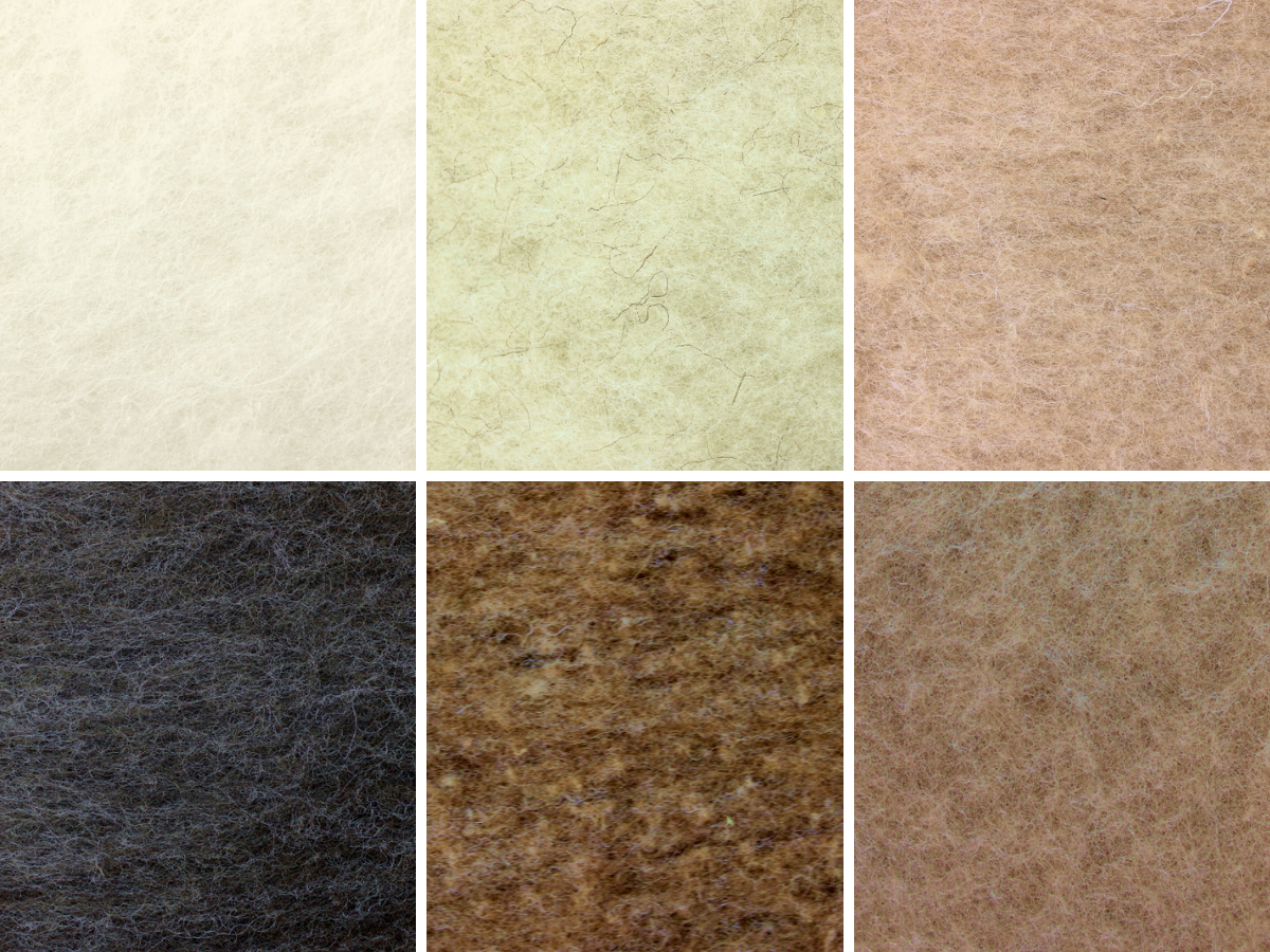 Cappuccino Mixed Bag Natural Wool Batts 120g - The Makerss