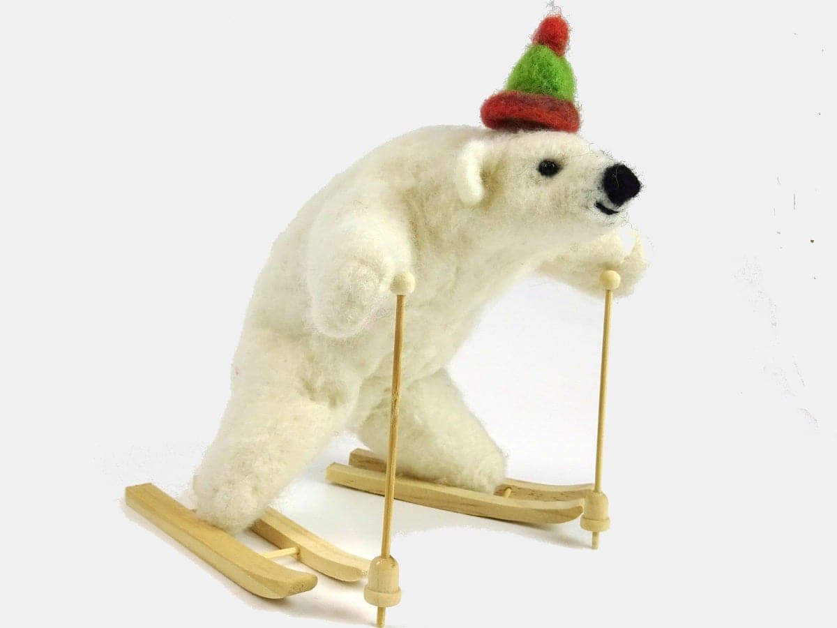 Wooden Skis and Poles - perfect for all your Winter projects - The Makerss