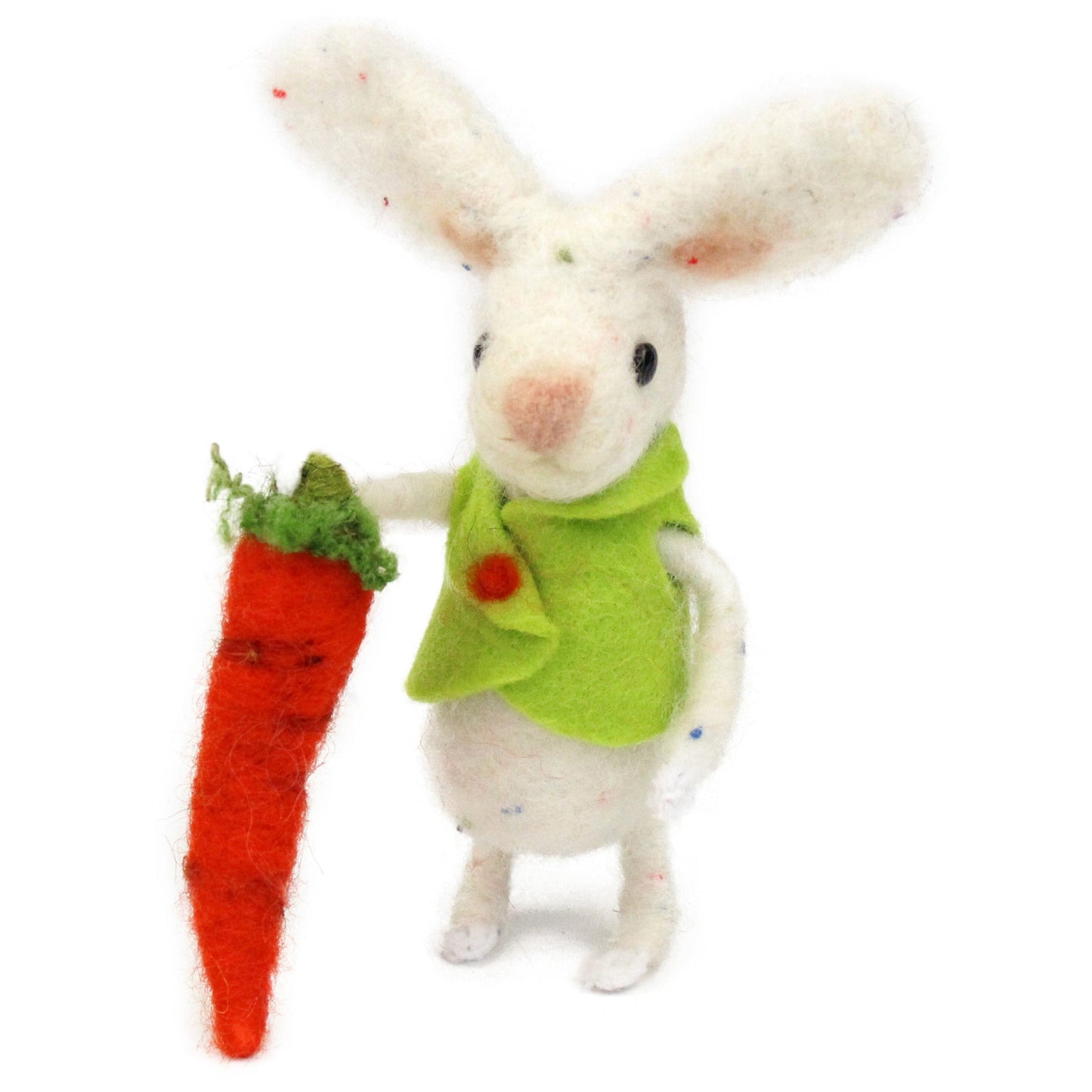 Poseable Bunny With Carrot Small Needle Felt Kit - Limited edition free Easter Egg - The Makerss