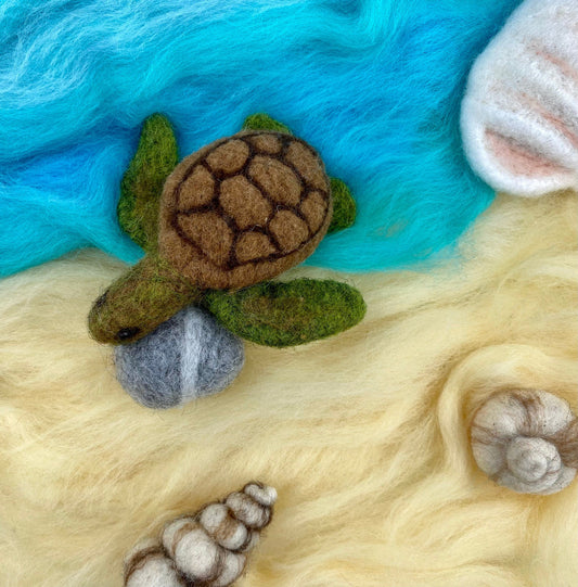 Turtle Small Needle Felt Kit - The Makerss