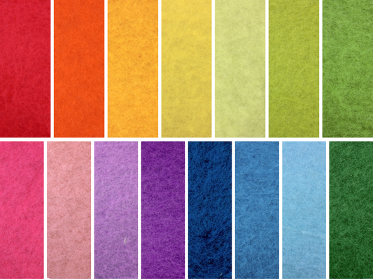 Rainbow Mix x 15 colours - Merino and Mountain Sheep Batts 150g - The Makerss