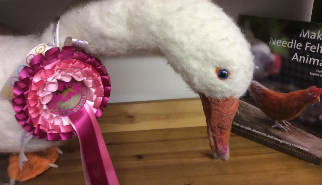 Making Large Needle Felt Animals: The Goose with wire armature