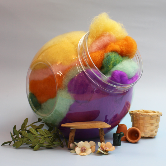 Spring is Coming - Wool Mix and accessories in a large round Sweetie Jar - The Makerss