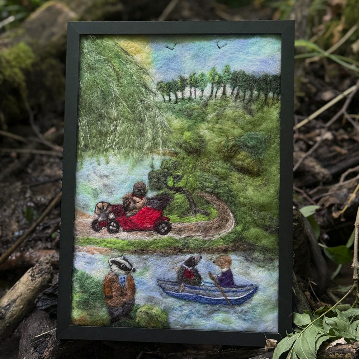 Advent Project By the Riverside - A3 needle felted landscape - The Makerss