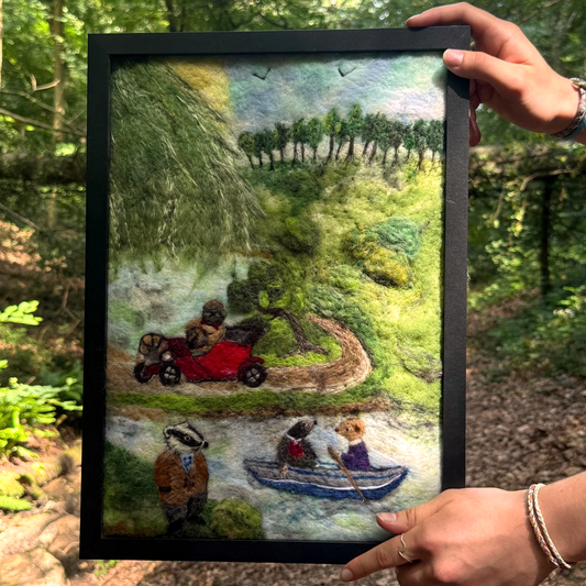 Advent Project By the Riverside - A3 needle felted landscape - The Makerss