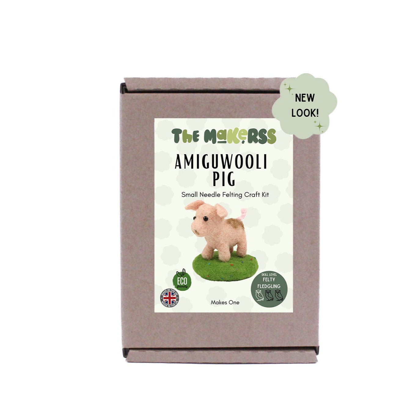 Pig Amiguwoolli Mini Needle Felt Kit - The Makerss