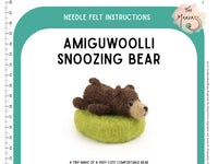 Snoozing Bear Amiguwoolli Instructions PDF - The Makerss