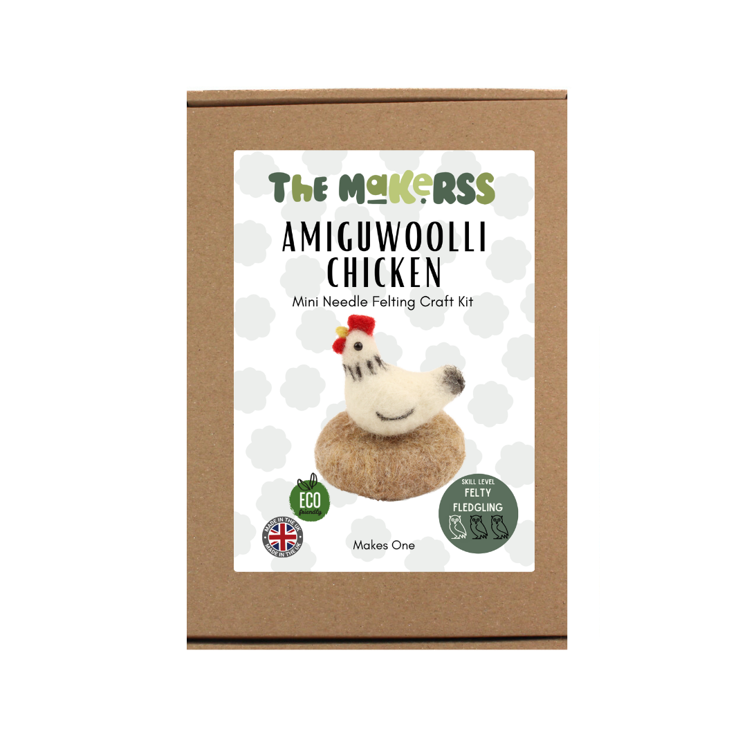 Chicken Amiguwoolli Mini Needle Felt Kit - The Makerss