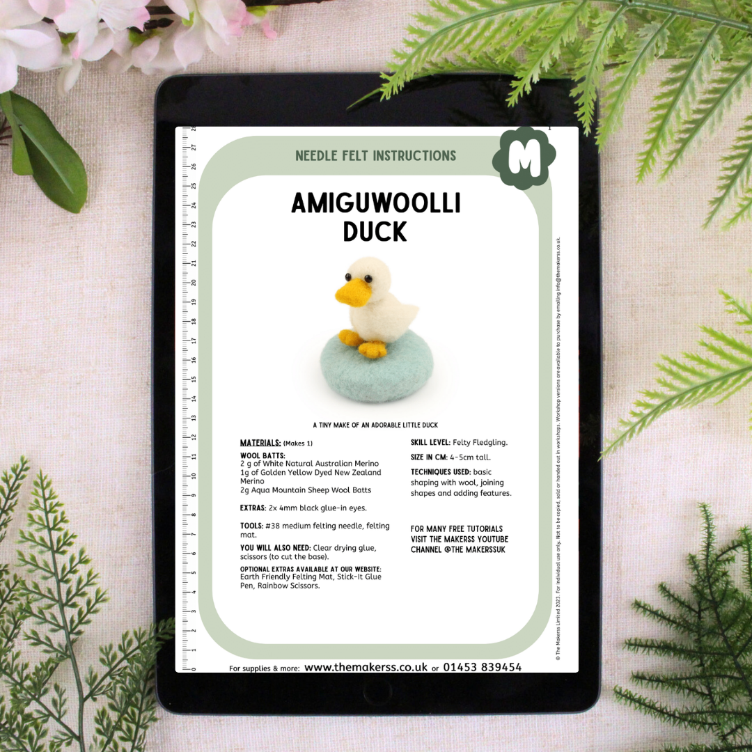Duck Amiguwoolli Mini Needle Felt Kit - The Makerss