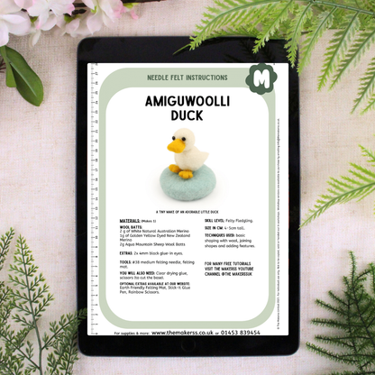 Duck Amiguwoolli Mini Needle Felt Kit - The Makerss