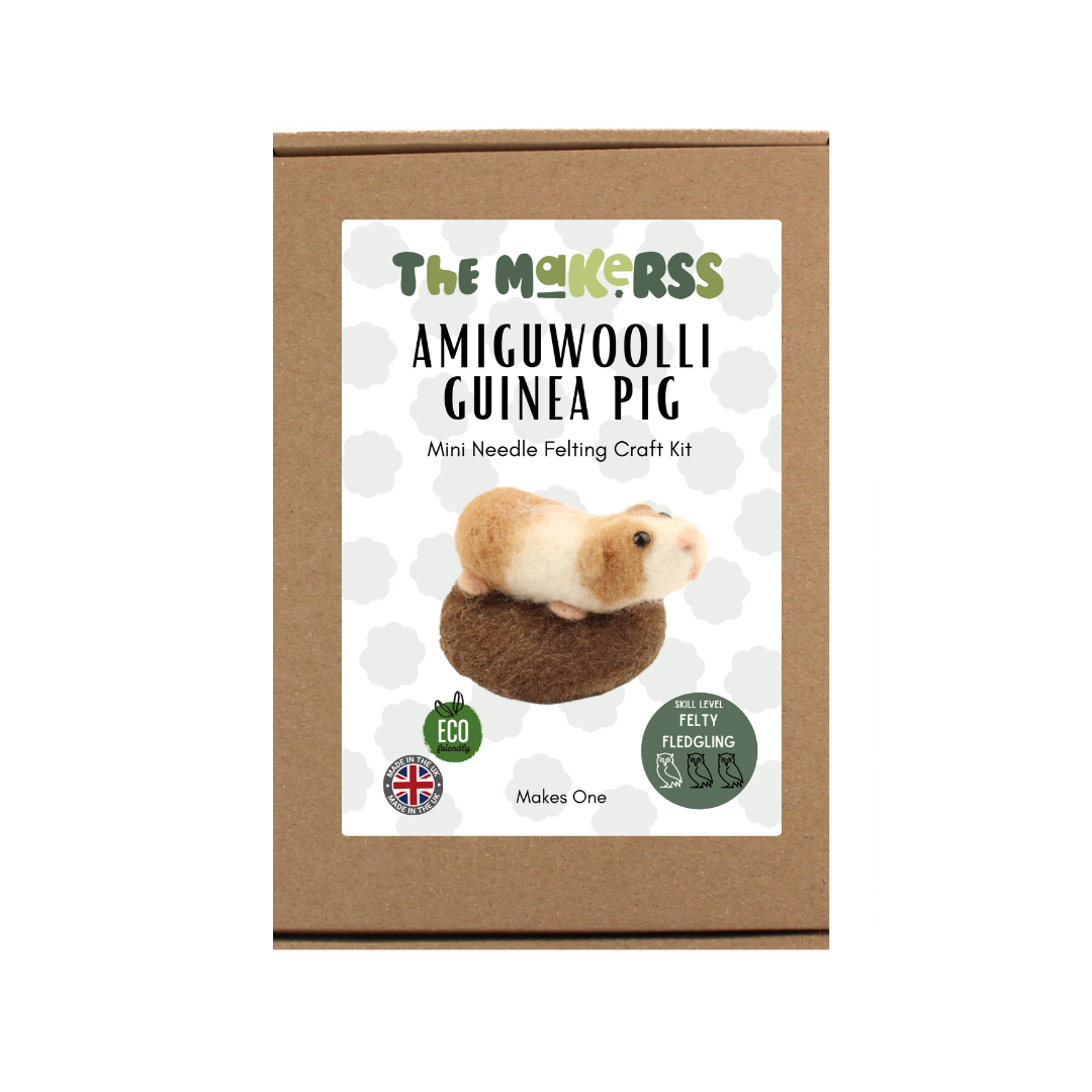 Guinea Pig Amiguwoolli Mini Needle Felt Kit - The Makerss