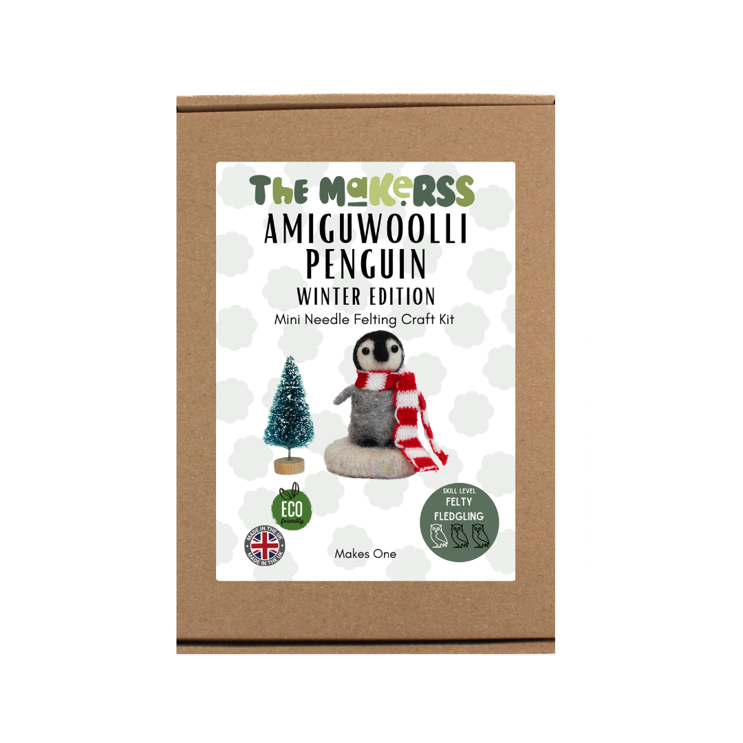 Winter Edition Penguin Amiguwoolli Mini Needle Felt Kit