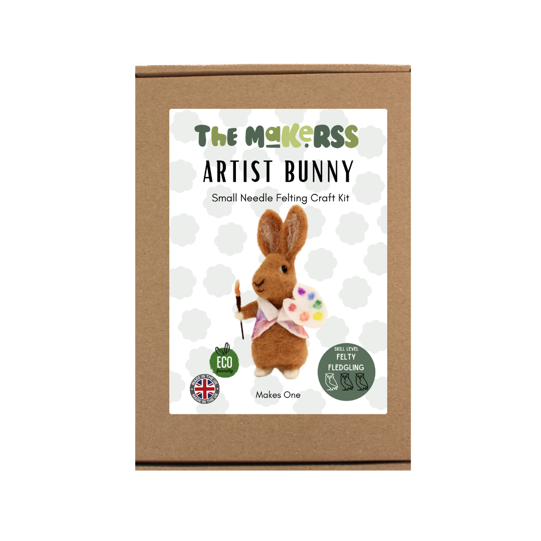 Artist Bunny Small Needle Felt Kit - The Makerss