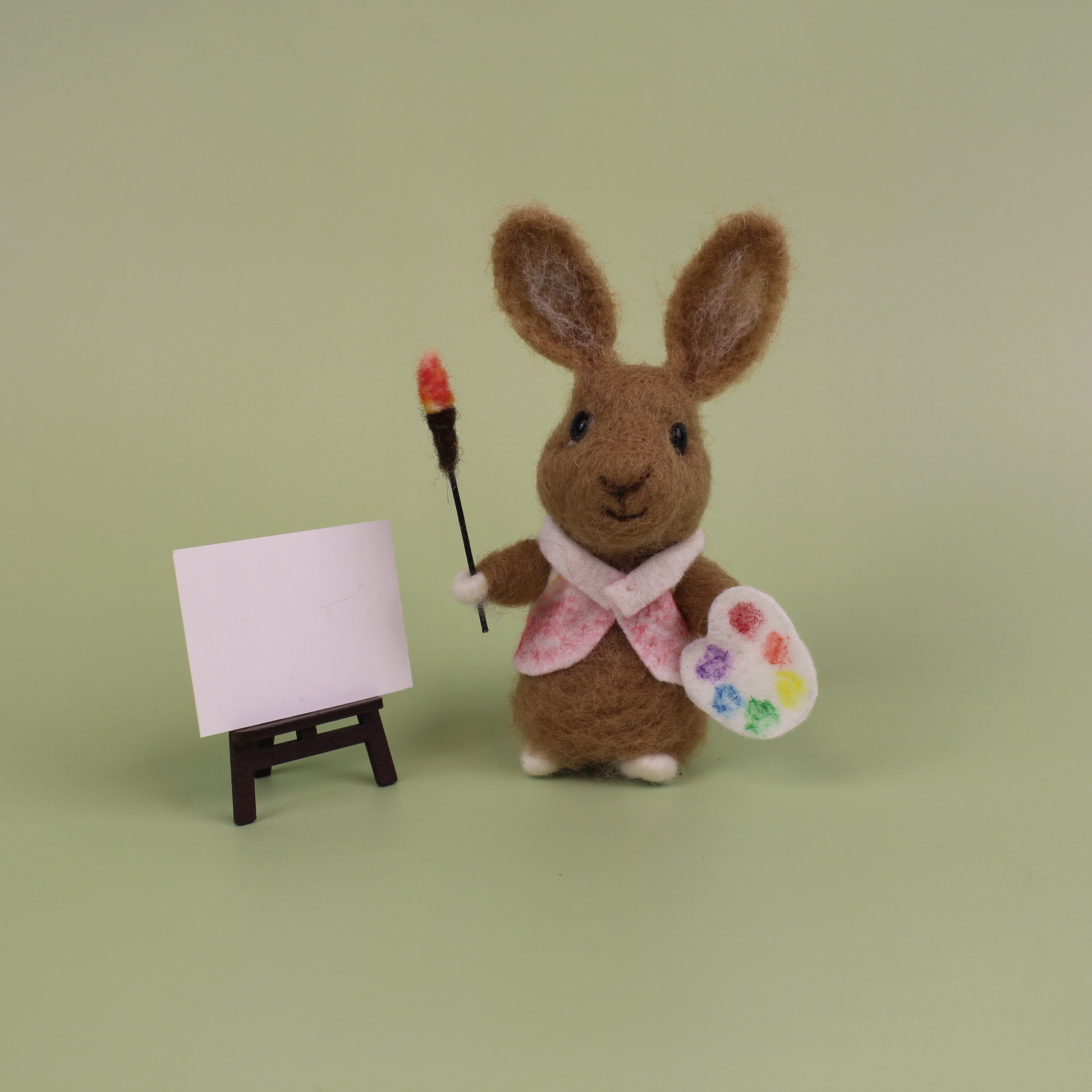 New! Artist Bunny Small Needle Felt Kit - The Makerss