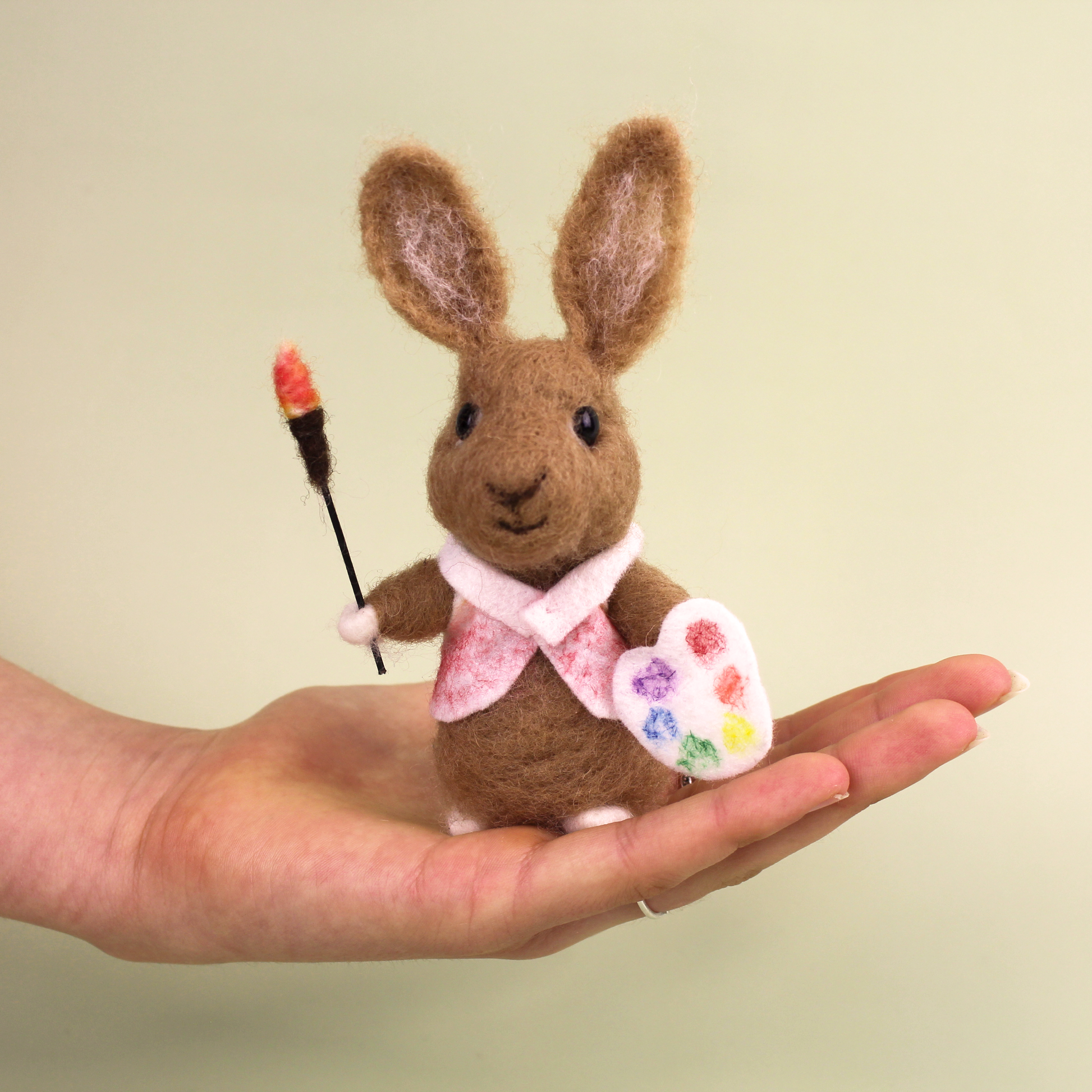 New! Artist Bunny Small Needle Felt Kit - The Makerss