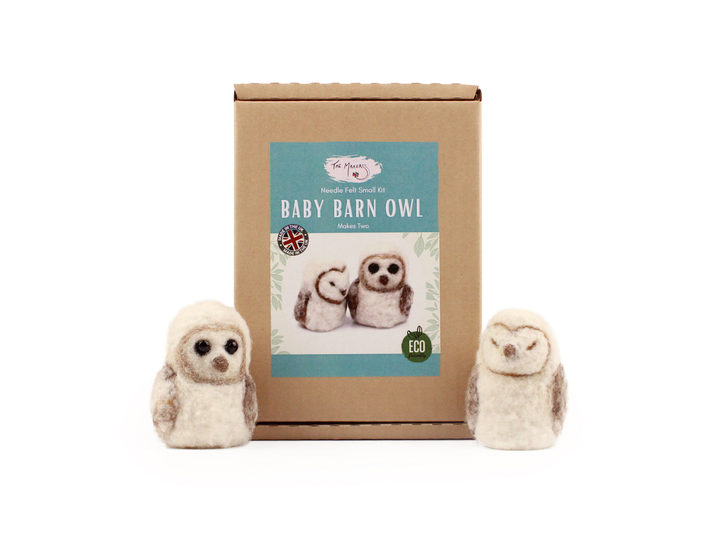 Baby Barn Owl Small Needle Felt Kit - The Makerss