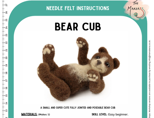 Jointed Bear Cub Instructions PDF - The Makerss