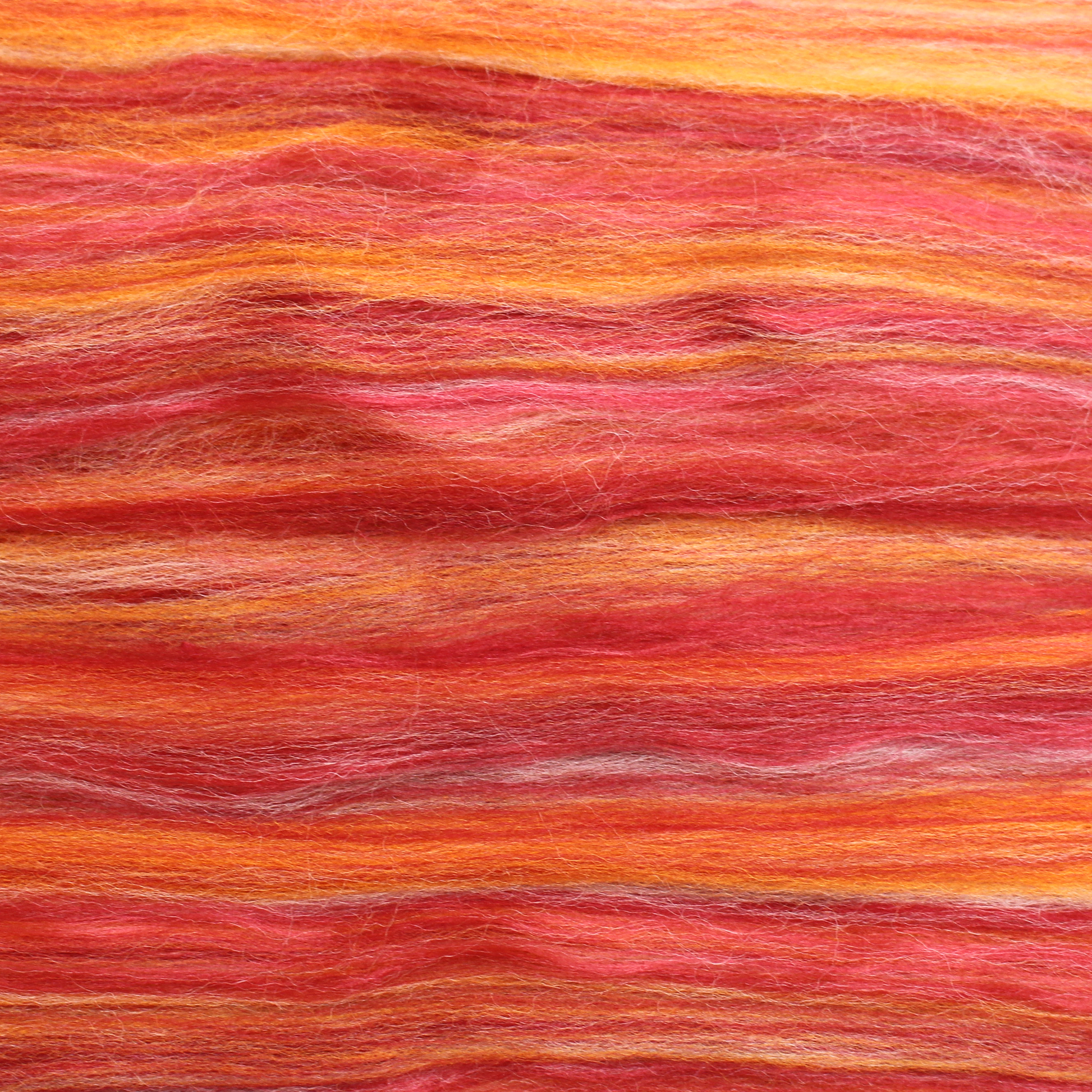 Blood Orange dyed Merino Bamboo Mix Wool Tops - The Makerss