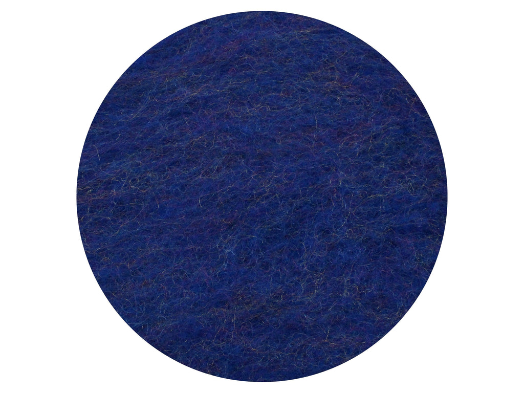 Deep Blue Shimmer - dyed NZ Merino carded wool batts with sparkly fibres - The Makerss