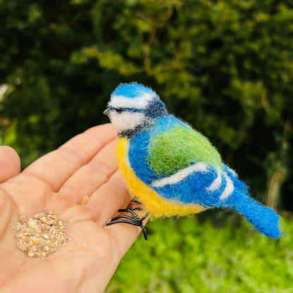 New and improved - Blue Tit Small Needle Felt Kit - The Makerss