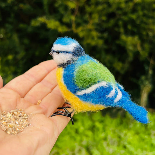 Needle Felted Realistic Blue Tit workshop with Steffi Stern Saturday 7th March 2026 10.30am - The Makerss