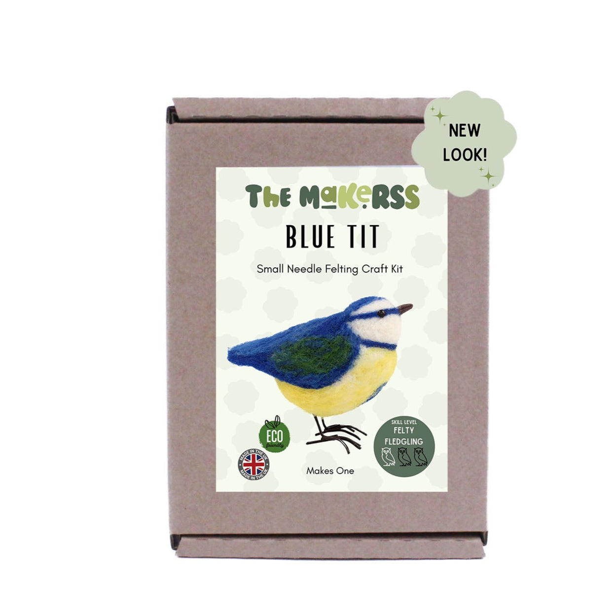 Blue Tit Small Needle Felt Kit - The Makerss