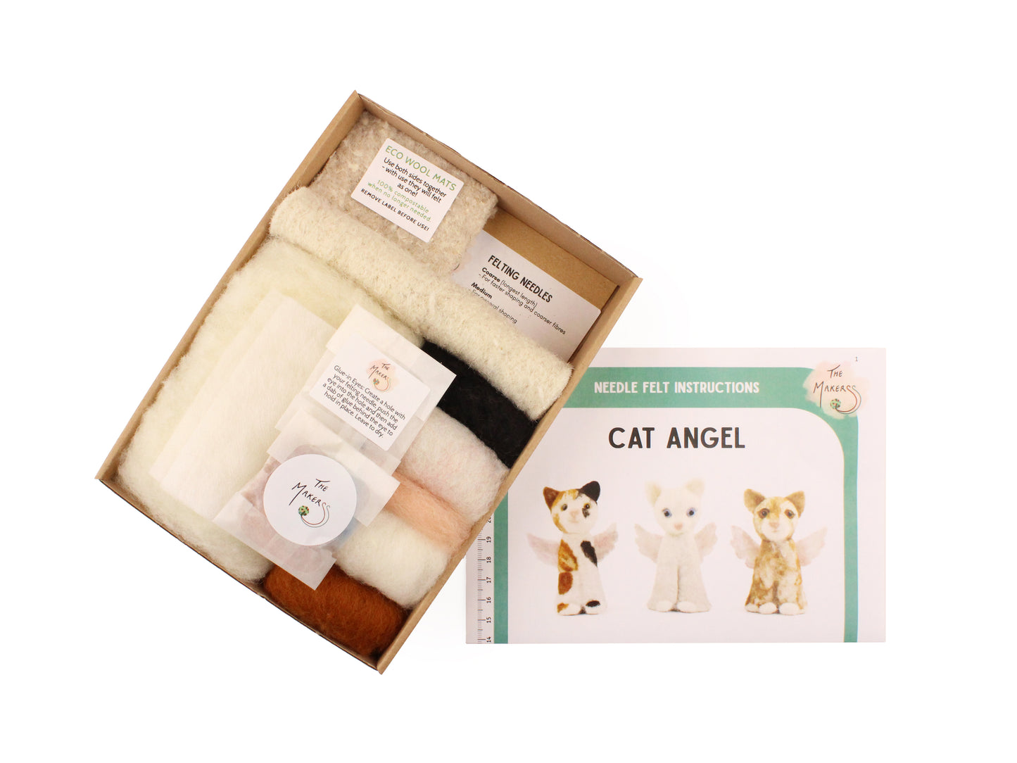 Cat Angel Needle Felt Small Kit - The Makerss