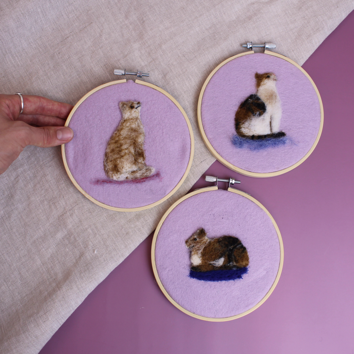 Cat Picture Needle Felt Small Kit