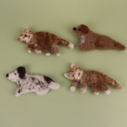 Dog and Cat Magnet Needle Felt Small Kit - The Makerss