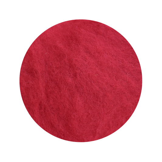 Cherry Red - dyed Alp Sheep Wool Batts - various weights